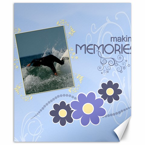 Serenity Blue Canvas 8 x10  By Picklestar Scraps 8.15 x9.66  Canvas - 1