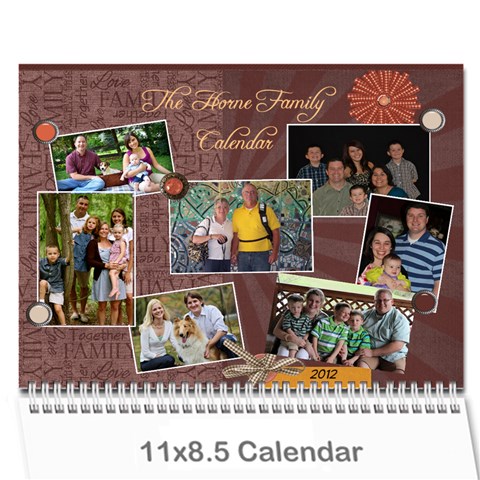 Horne Family Calendar By Gina Horne Cover