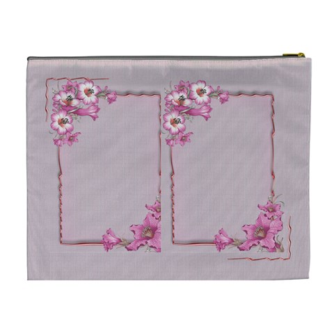 Pink Flower Xl Cosmetic Bag By Deborah Back