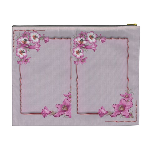 Pink Flower Xl Cosmetic Bag By Deborah Back