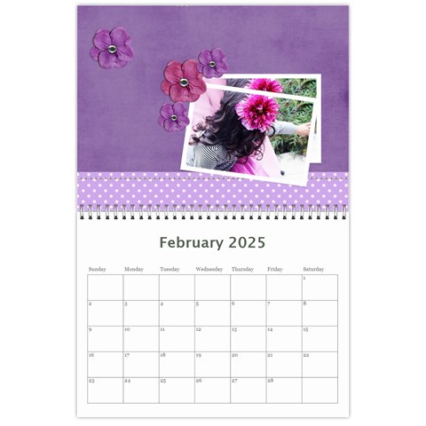 Calendar: Lavander Dreams By Jennyl Feb 2025