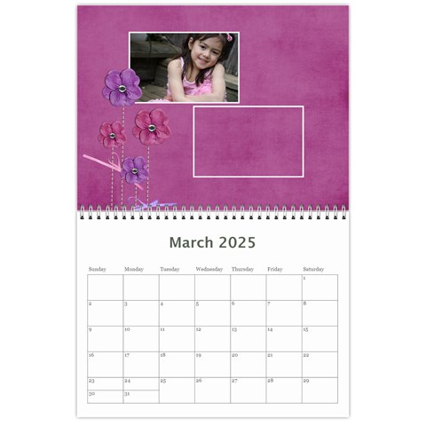 Calendar: Lavander Dreams By Jennyl Mar 2025