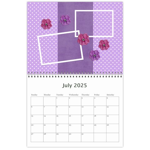 Calendar: Lavander Dreams By Jennyl Jul 2025