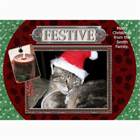 Festive 5x7 Christmas Card By Lil 7 x5  Photo Card - 9