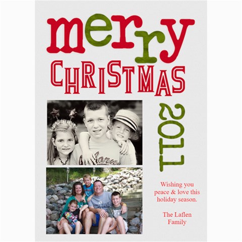2011 Chirstmas Card By Lana Laflen 7 x5  Photo Card - 4