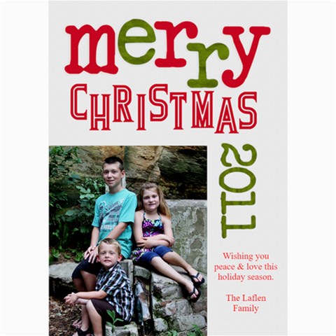 2011 Chirstmas Card By Lana Laflen 7 x5  Photo Card - 5