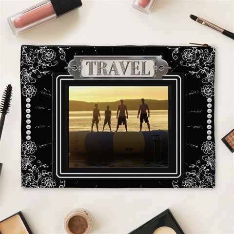 Black Travel Xl Cosmetic Bag By Lil Back