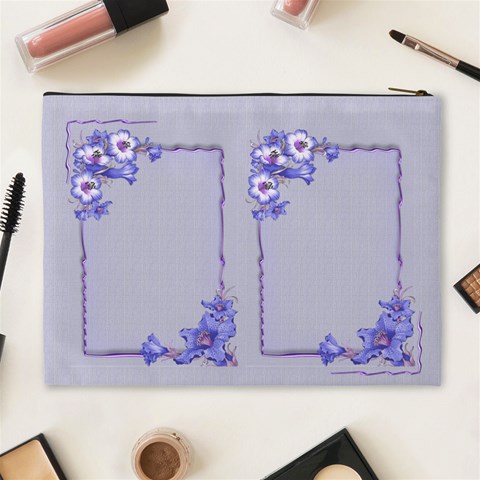 Purple Flower Xl Cosmetic Bag By Deborah Back