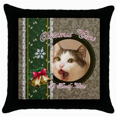 Christmas - Throw Pillow Case (Black)