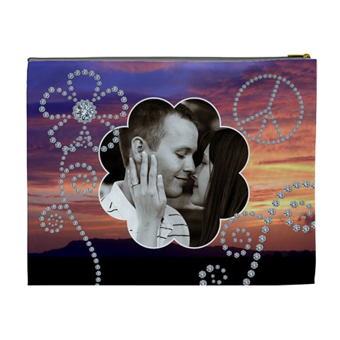 Sweet Sunset Xl Cosmetic Bag By Lil Back