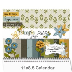 calender project 2012 - Wall Calendar 11  x 8.5  (12-Months)