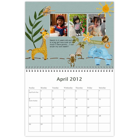 Calender Project 2012 By Juliana Gunardi Apr 2012