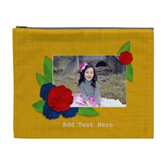Cosmetic Bag (XL)- Red Flower Cosmetic Bag (XL)- Red Flower