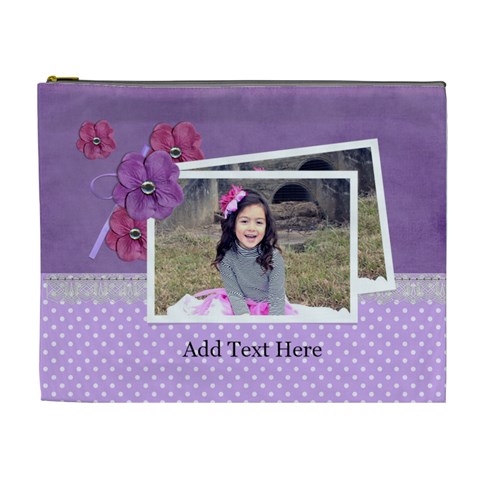 Cosmetic Bag (xl) : Lavander Dreams By Jennyl Front