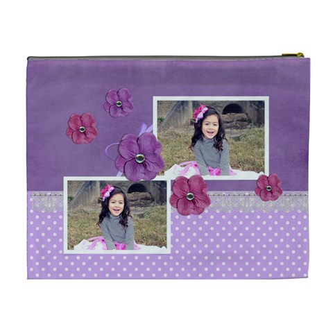 Cosmetic Bag (xl) : Lavander Dreams By Jennyl Back