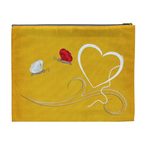 Sweet Heart Cosmetic Bag (xl) By Elena Petrova Back