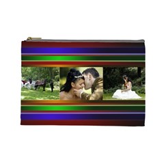 Stripes 2 Large Cosmetic Bag (7 styles) - Cosmetic Bag (Large)