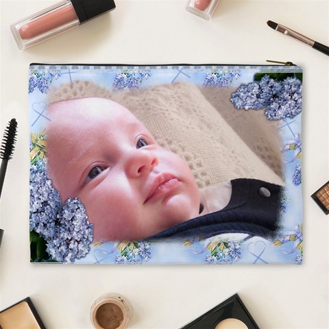 Blue Lilac Xl Cosmetic Bag By Deborah Back
