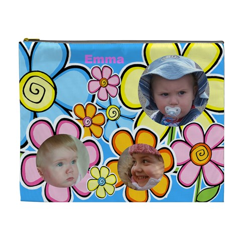 Little Petal Xl Cosmetic Bag By Deborah Front