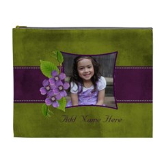 Cosmetic Bag (XL): Purple and Green 