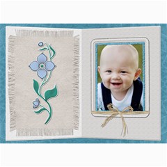 Pretty Blue Floral 5x7 Photo Card - 5  x 7  Photo Cards