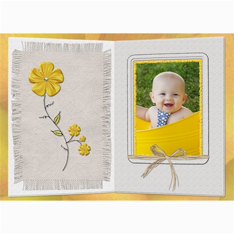 Pretty Yellow Floral 5x7 Photo Card By Lil 7 x5  Photo Card - 8