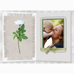 Pretty White Floral 5x7 Photo Card - 5  x 7  Photo Cards