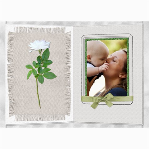 Pretty White Floral 5x7 Photo Card By Lil 7 x5  Photo Card - 5