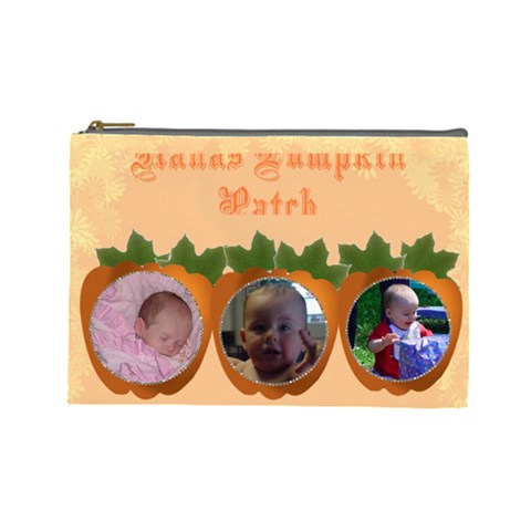 Pumpkin Patch Large Cosmetic Bag By Kim Blair Front