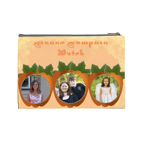 Pumpkin Patch Large Cosmetic Bag By Kim Blair Back