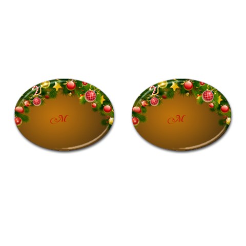 Initial Christmas Cufflinks By Deborah Front(Pair)