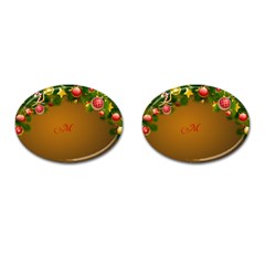 Initial Christmas Cufflinks - Cufflinks (Oval)