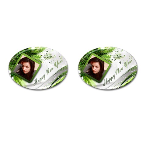 New Year Cufflinks Oval By Deborah Front(Pair)