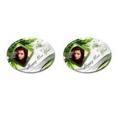 New Year Cufflinks Oval