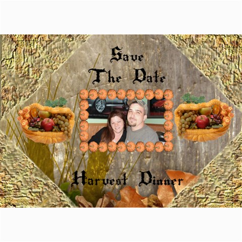 Harvest Dinner Invitation By Kim Blair 7 x5  Photo Card - 1