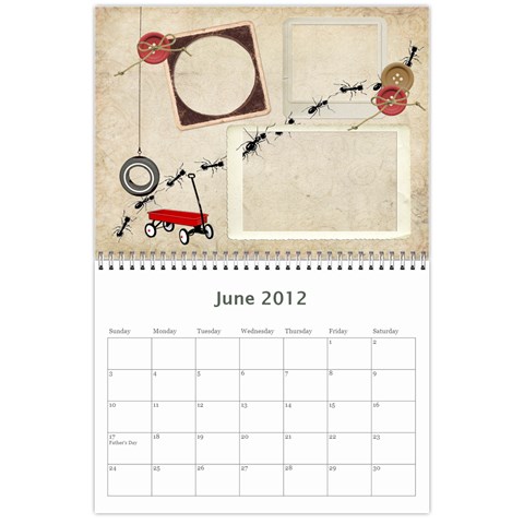 2012 Memory Calendar 12 Month By Laurrie Jun 2012