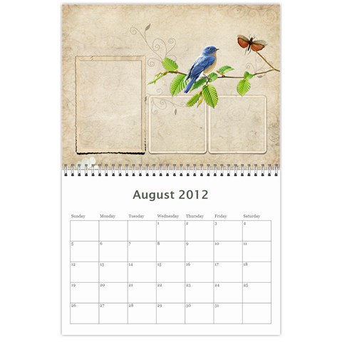 2012 Memory Calendar 12 Month By Laurrie Aug 2012