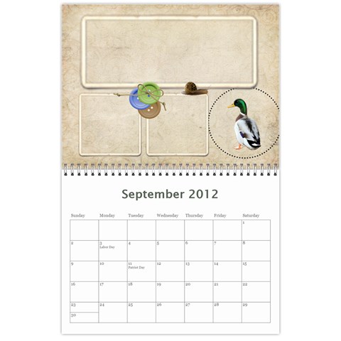 2012 Memory Calendar 12 Month By Laurrie Sep 2012
