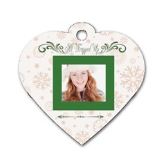 merry christmas - Dog Tag Heart (One Side)