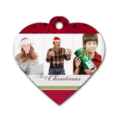 merry christmas - Dog Tag Heart (One Side)