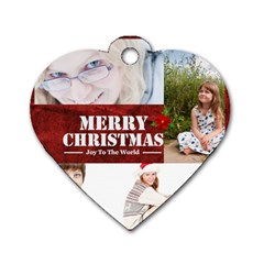 merry christmas - Dog Tag Heart (One Side)