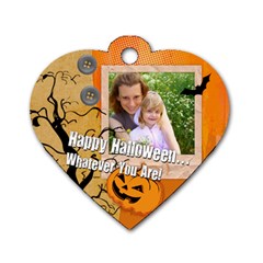 halloween - Dog Tag Heart (One Side)