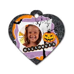 halloween - Dog Tag Heart (One Side)