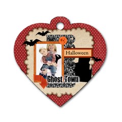 halloween - Dog Tag Heart (One Side)