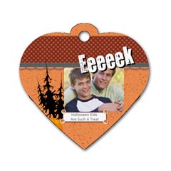 halloween - Dog Tag Heart (One Side)