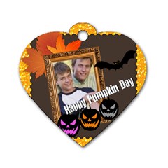 halloween - Dog Tag Heart (One Side)