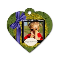 halloween - Dog Tag Heart (One Side)