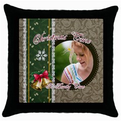 xmas - Throw Pillow Case (Black)