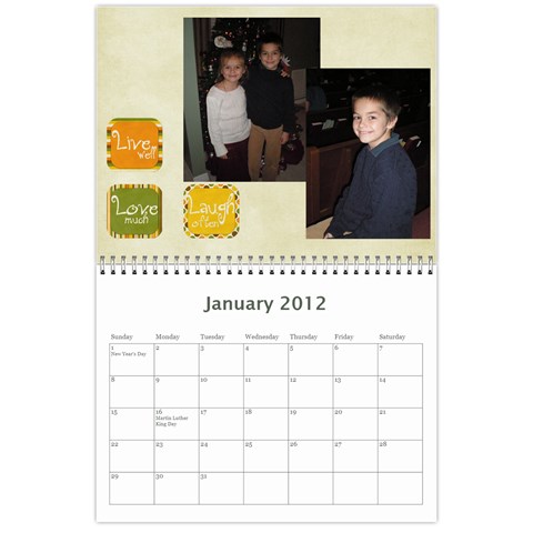 Calendar 2012 By Janet Andreasen Jan 2012