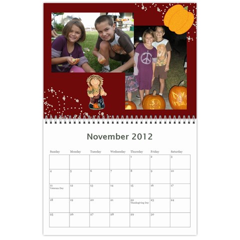 Calendar 2012 By Janet Andreasen Nov 2012